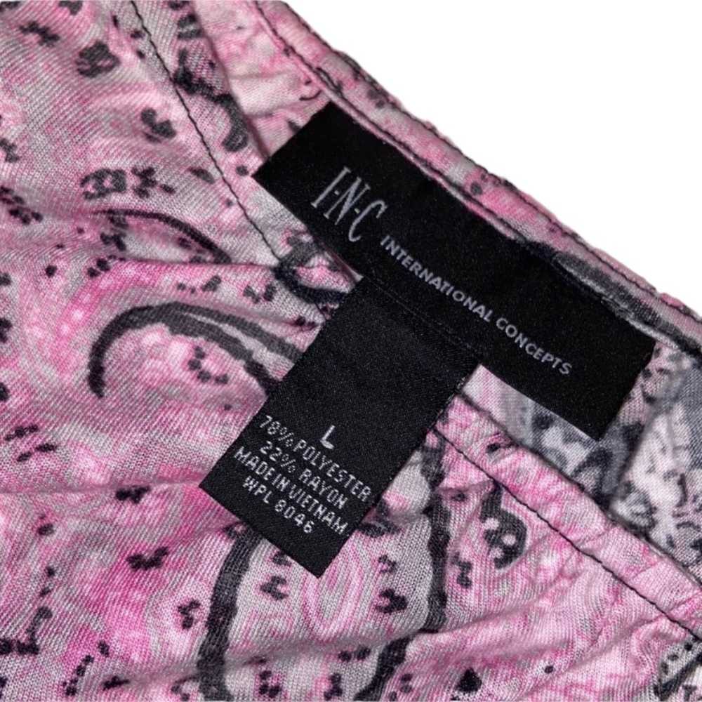 INC Ruffle Patterned Top Size L - Picture 5 of 5
